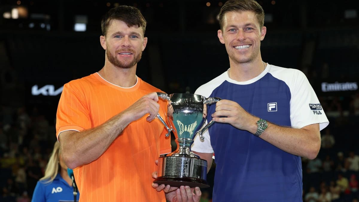 قهرمانی نیل اسکاپسکی و کریستین هریسون در مسابقات دوبل مردان تنیس اپن استرالیا