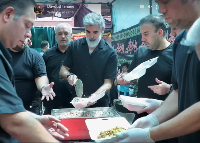 حضور داود فنایی، مربی محبوب پرسپولیس، در مراسم عزاداری عاشورا