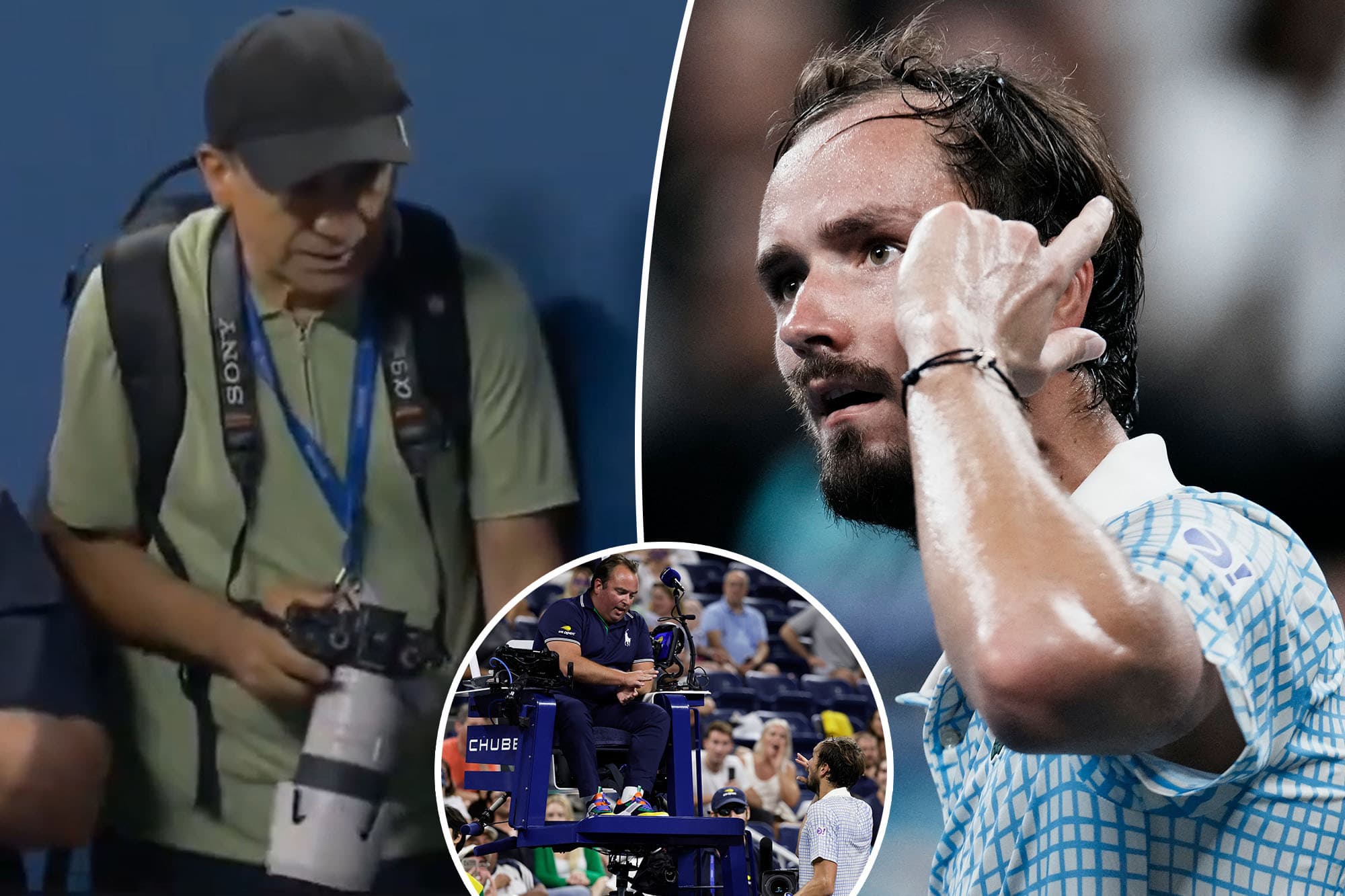 حاشیه جنجالی در مسابقه مدودف و بنوا بونزی در یو اس اوپن ۲۰۲۵؛ ورود عکاس به زمین و وقفه هفت دقیقه‌ای