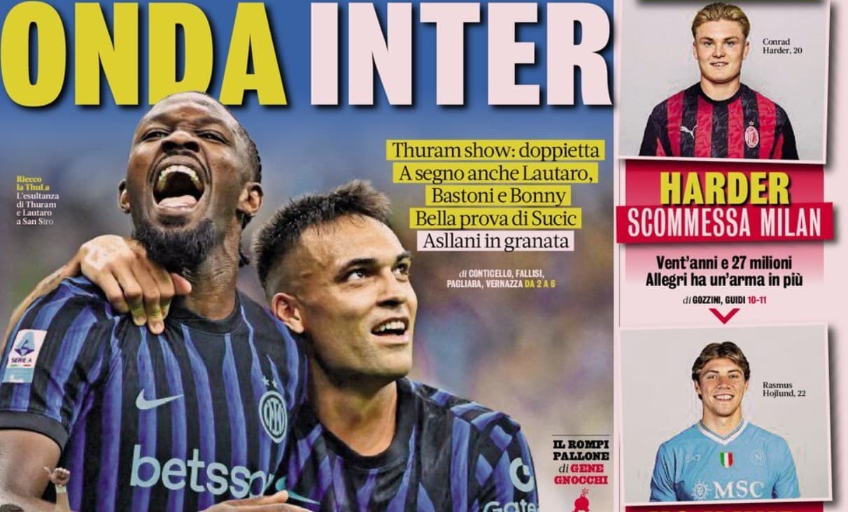 خلاصه روزنامه‌های ورزشی امروز ایتالیا: نمایش اینتر، انتقال هویلوند به ناپولی