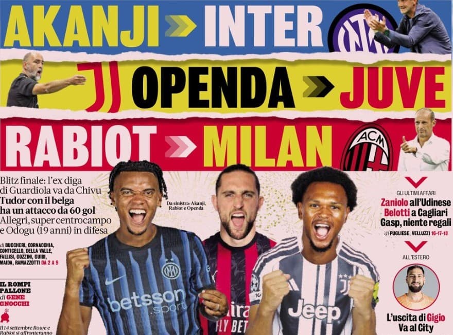 خلاصه روزنامه‌های ورزشی ایتالیا: خریدهای بزرگ برای سری آ و آغاز دورانی تازه برای دوناروما