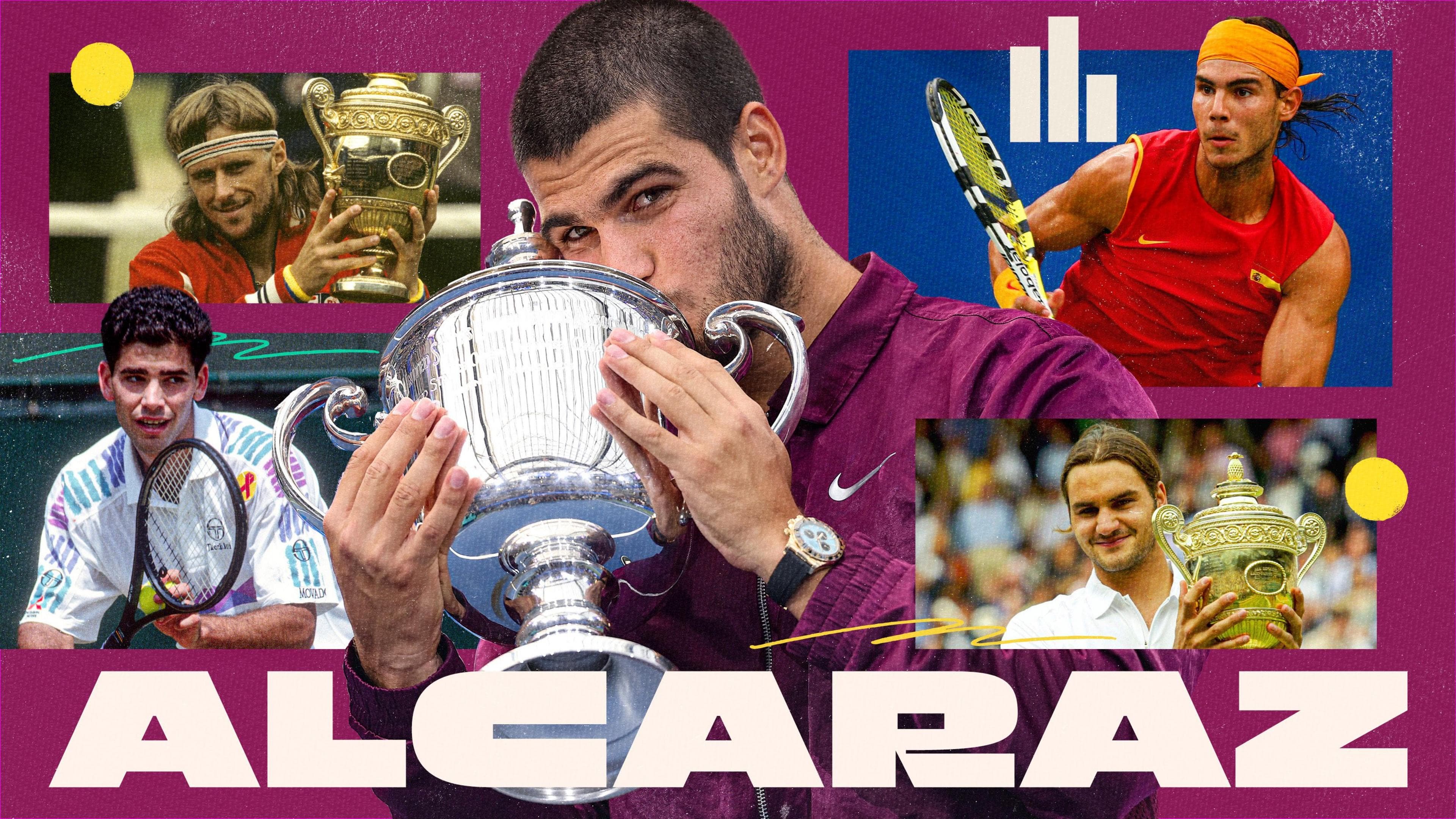 کارلوس آلکاراز در ۲۲ سالگی؛ مقایسه با افسانه‌های تنیس مردان