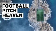 زمینهای فوتبال شگفتانگیز در قلب دایره قطب شمال